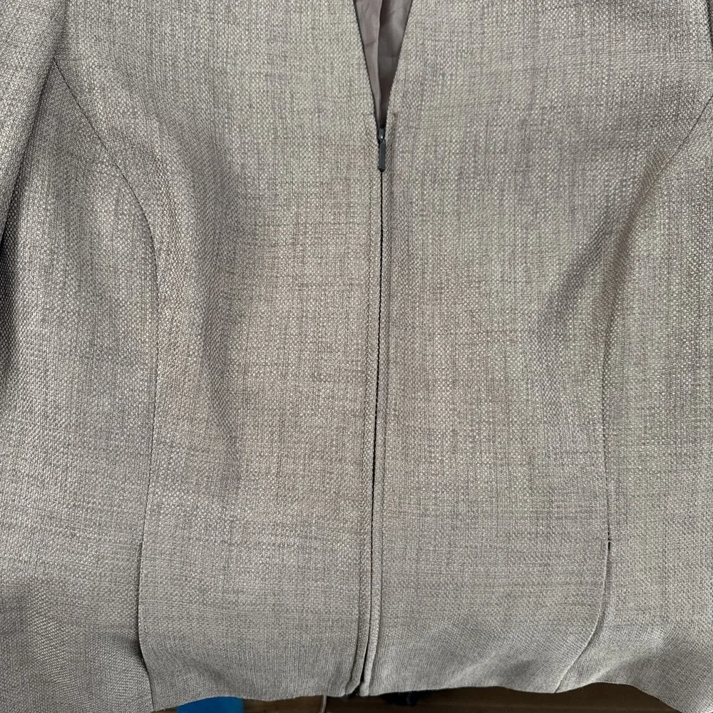 Worthington Women's‎ Brown Open Front Blazer Jacket Size 16 Lined Career
